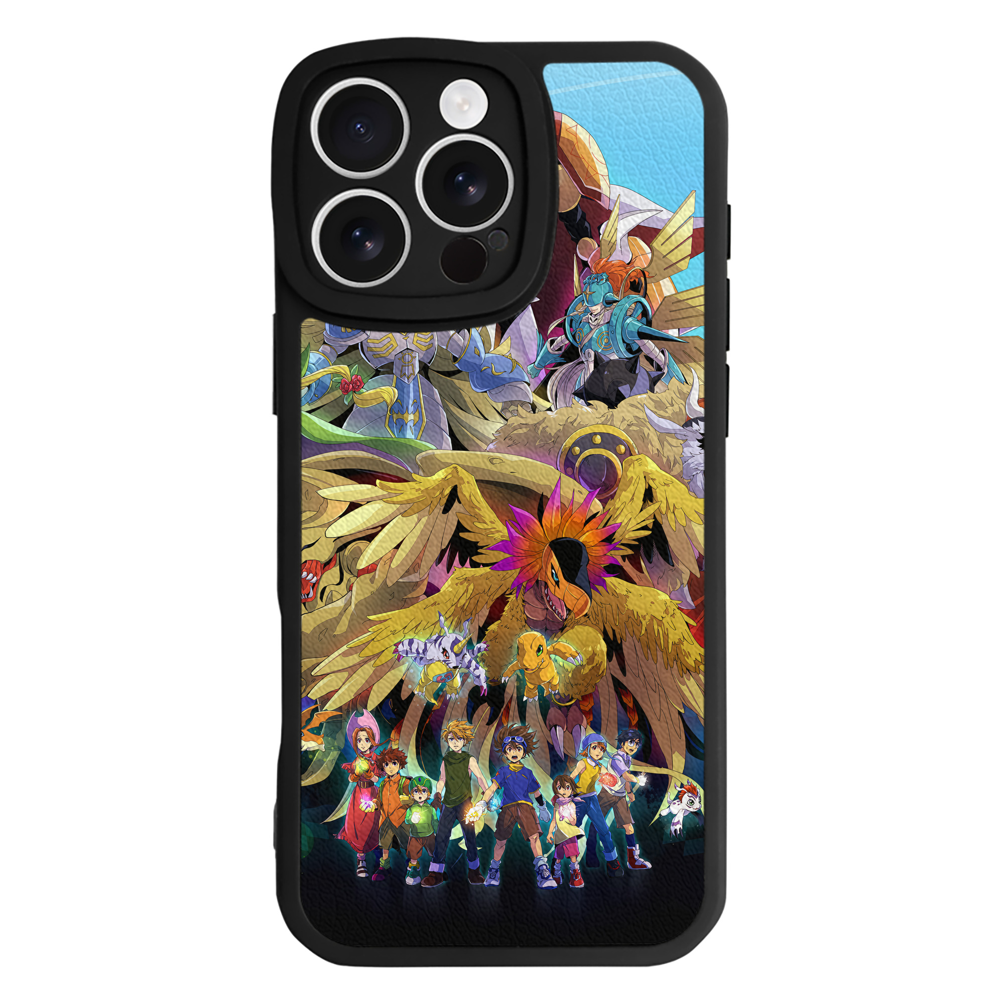 （画像用） Digimon デジタルモンスター/デジモン 【iPhone 16シリーズ対応】シリコンスマホケース（レザー調） 材質：シリコン